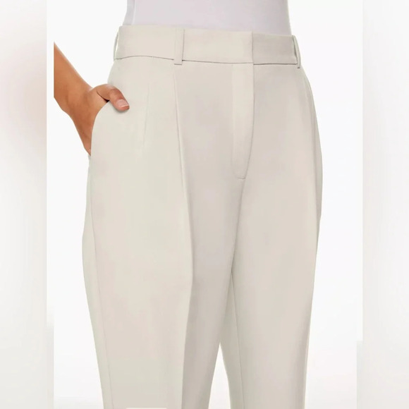 NWT Aritzia Babaton Vogue Pant Matte Pearl Size 6 City Wool High Waisted Pants - Picture 4 of 14